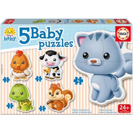 Puzzle Animales 2-5pzs - Imagen 1