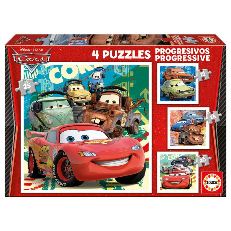 Puzzle Progresivo Cars 2 12-16-20-25pzs - Imagen 1