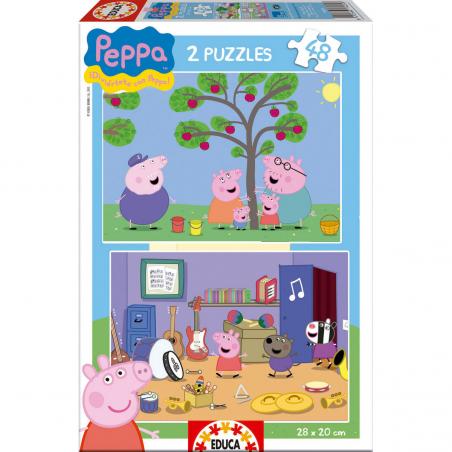 Puzzle Peppa Pig 2x48pzs - Imagen 1