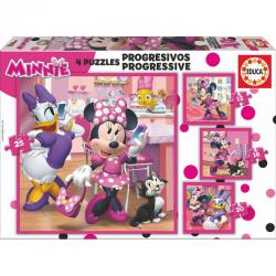 Puzzle Progresivo Minnie and the Happy Helpers Disney 12-16-20-25pzs - Imagen 1