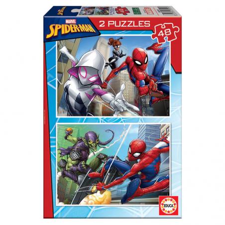 Puzzle Spiderman Marvel 2x48pzs - Imagen 1