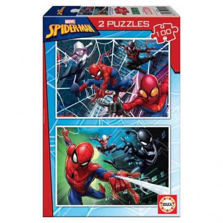 Puzzle Spiderman Marvel 2x100pzs - Imagen 1
