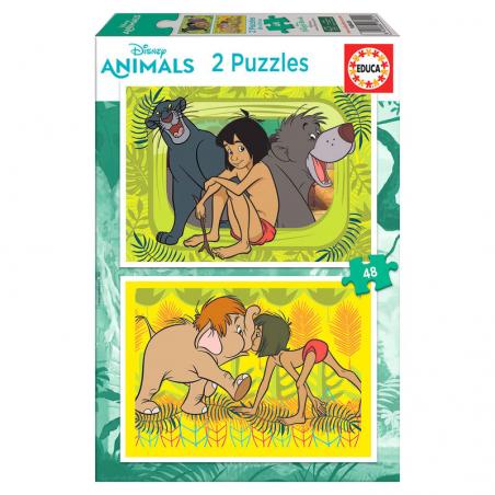 Puzzle El Libro de la Selva Disney 2x48pzs - Imagen 1