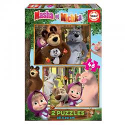 Puzzle Masha y el Oso 2x48pcs - Imagen 1