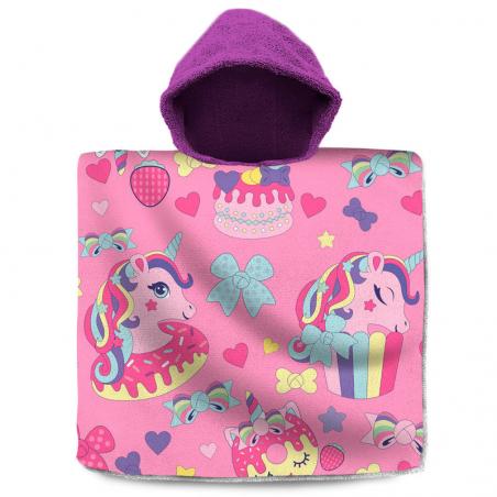 Poncho toalla Cupcakes algodon - Imagen 1