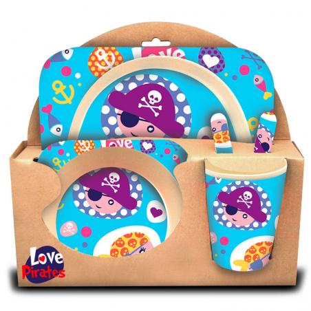 Set menaje Love Pirates bambu - Imagen 1