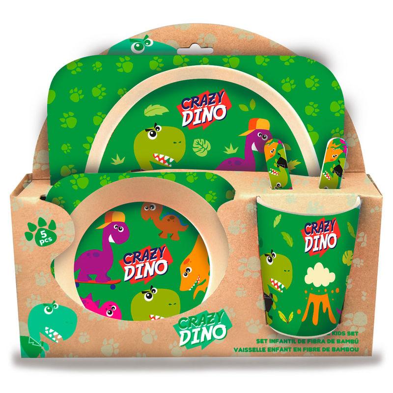 Set menaje Crazy Dino bambu - Imagen 1