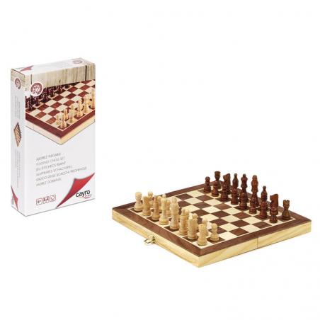 Ajedrez Marqueteria plegable 30cm - Imagen 1