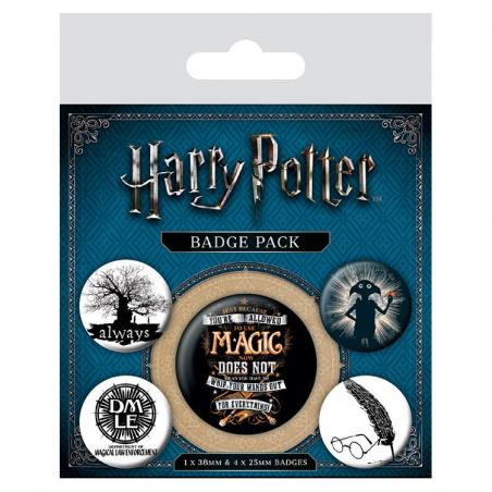 Set 5 Chapas Harry Potter - Imagen 1