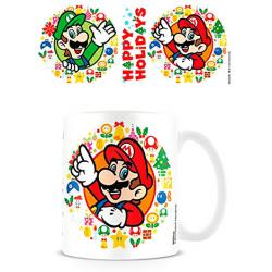 Taza Felices Fiestas Super Mario Bros Nintendo - Imagen 1