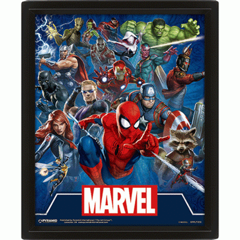 Poster 3D lenticular Marvel - Imagen 1