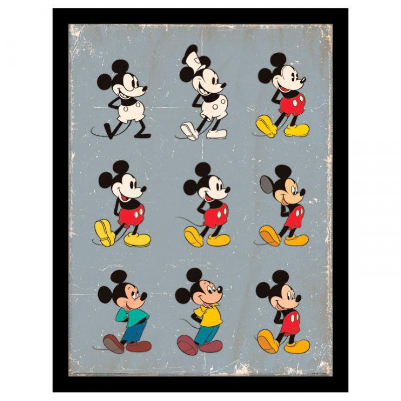 Cuadro Mickey evolucion Disney - Imagen 1