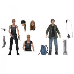 Set 2 figuras Sarah Connor y John Connor Terminator 2 El Juicio Final 18cm - Imagen 1