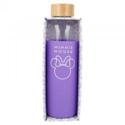 Botella cristal Minnie Disney funda silicona 585ml - Imagen 1