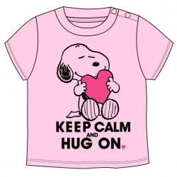 Camiseta Snoopy Rosa bebe - Imagen 1
