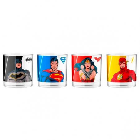 Set 4 mini vasos Superheroes DC Comics - Imagen 1