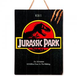 Cartel madera Woodart 3D Print Jurassic Park 1993 - Imagen 1