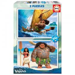 Puzzle Vaiana Disney 2x100pzs - Imagen 1