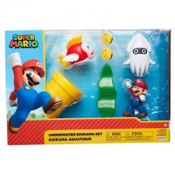 Set diorama Mundo Submarino Super Mario Nintendo - Imagen 1
