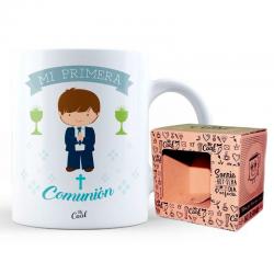 Taza Mi Primera Comunion Niño - Imagen 1
