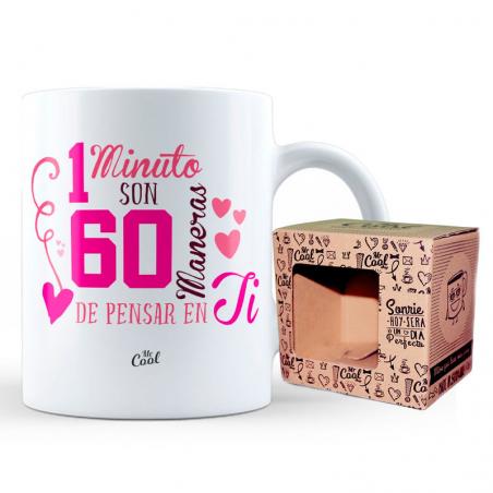 Taza 1 Minuto Son 60 Maneras De Pensar En Ti - Imagen 1