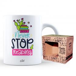 Taza Book Never Stop Reading - Imagen 1