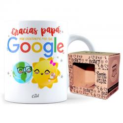 Taza Gracias Papa Por Enseñarme Mas Que Google - Imagen 1