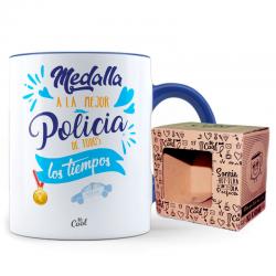 Taza color Medalla A La Mejor Policia - Imagen 1