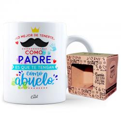 Taza Lo Mejor De Tenerte Como Padre Es Que Te Tengan Como Abuelo - Imagen 1