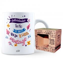 Taza Felicidades Te Haces Vintage - Imagen 1
