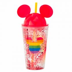Vaso con pajita Mickey Rainbow Disney - Imagen 1