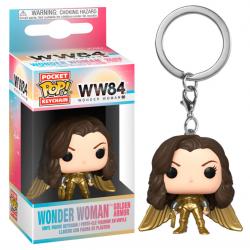 Llavero Pocket POP DC Wonder Woman 1984 Wonder Woman No Helmet Gold Wing - Imagen 1