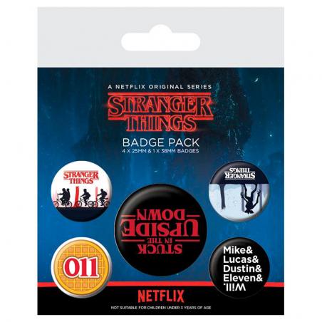 Set 5 chapas Stranger Things - Imagen 1