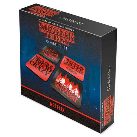 Set 4 posavasos Stranger Things - Imagen 1