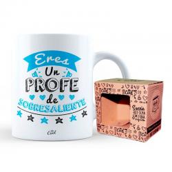 Taza Profe Sobresaliente azul - Imagen 1