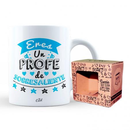 Taza Profe Sobresaliente azul - Imagen 1