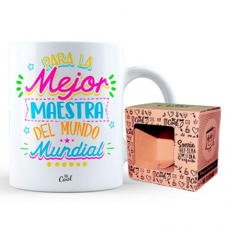 Taza Para La Mejor Maestra Del Mundo Mundial - Imagen 1