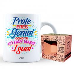 Taza Profe Eres Genial Como Tu No Hay Nadie Igual - Imagen 1