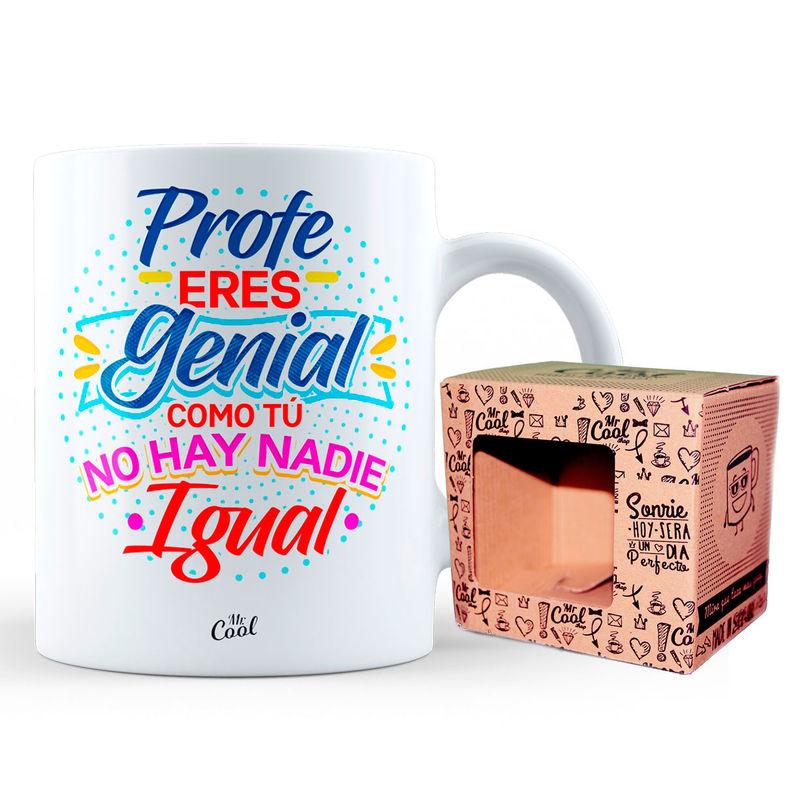Taza Profe Eres Genial Como Tu No Hay Nadie Igual - Imagen 1