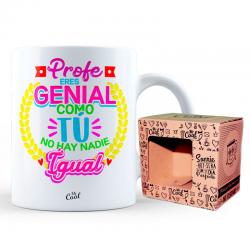 Taza Profe Eres Genial Como Tu No Hay Nadie Igual - Imagen 1