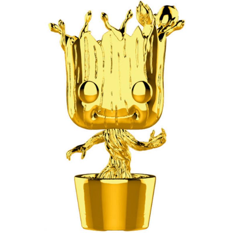 Figura POP Marvel Studios 10 Groot Gold Chrome - Imagen 1