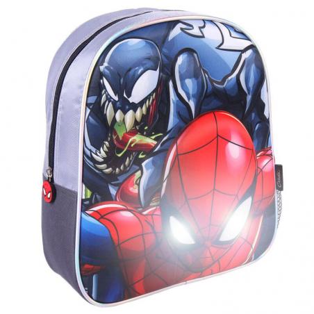 Mochila 3D luces Spiderman Marvel 31cm - Imagen 1