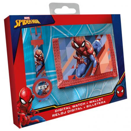 Set reloj digital + billetero Spiderman Marvel - Imagen 1