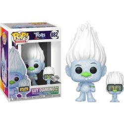 Figura POP Trolls World Tour Hip Hop Guy Diamond with Tiny Glitter - Imagen 1