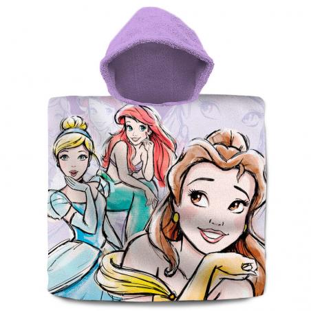 Poncho toalla Princesas Disney algodon - Imagen 1