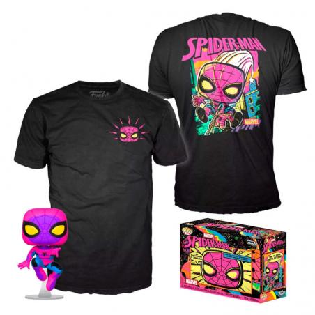 Set figura POP & Tee Marvel Spider-Man Black Light - Imagen 1