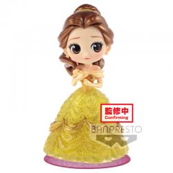 Figura Bella La Bella y la Bestia Disney Characters Glitter Q Posket 14cm - Imagen 1