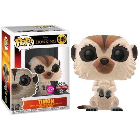Figura POP Disney El Rey Leon Timon Flocked Exclusive - Imagen 1