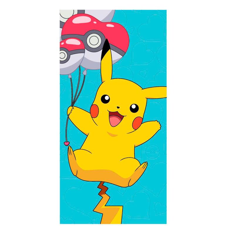 Toalla Pikachu globos Pokemon - Imagen 1