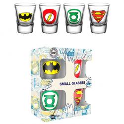Set 4 vasos chupito Logos DC Comics - Imagen 1